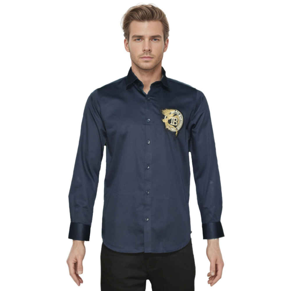 Balmain Navy Blue Premium Quality Shirt-thumb-6