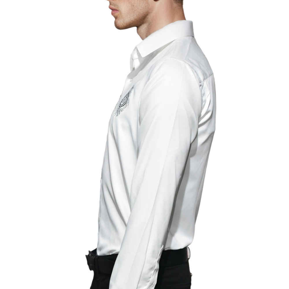 Balmain Embroidered White Premium Quality Shirt-3