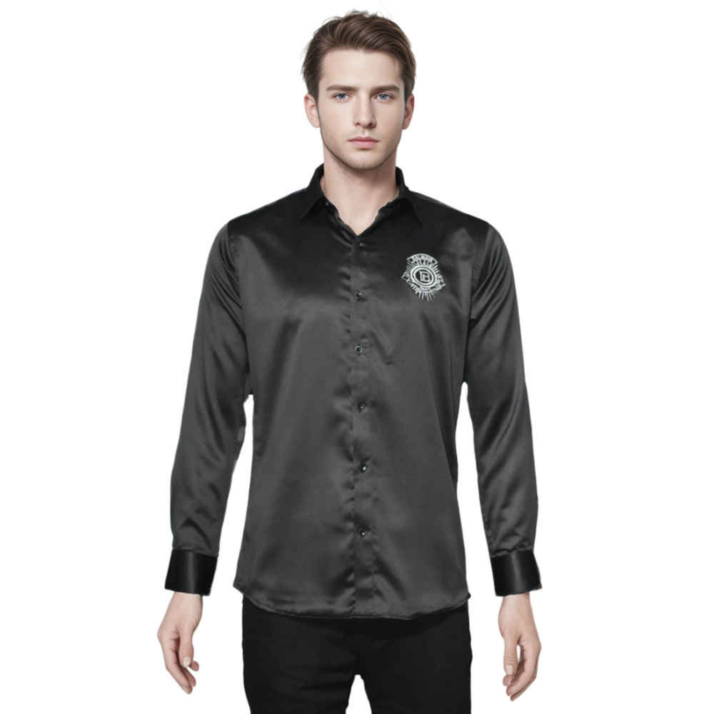 Balmain Embroidered Black Premium Quality Shirt-6
