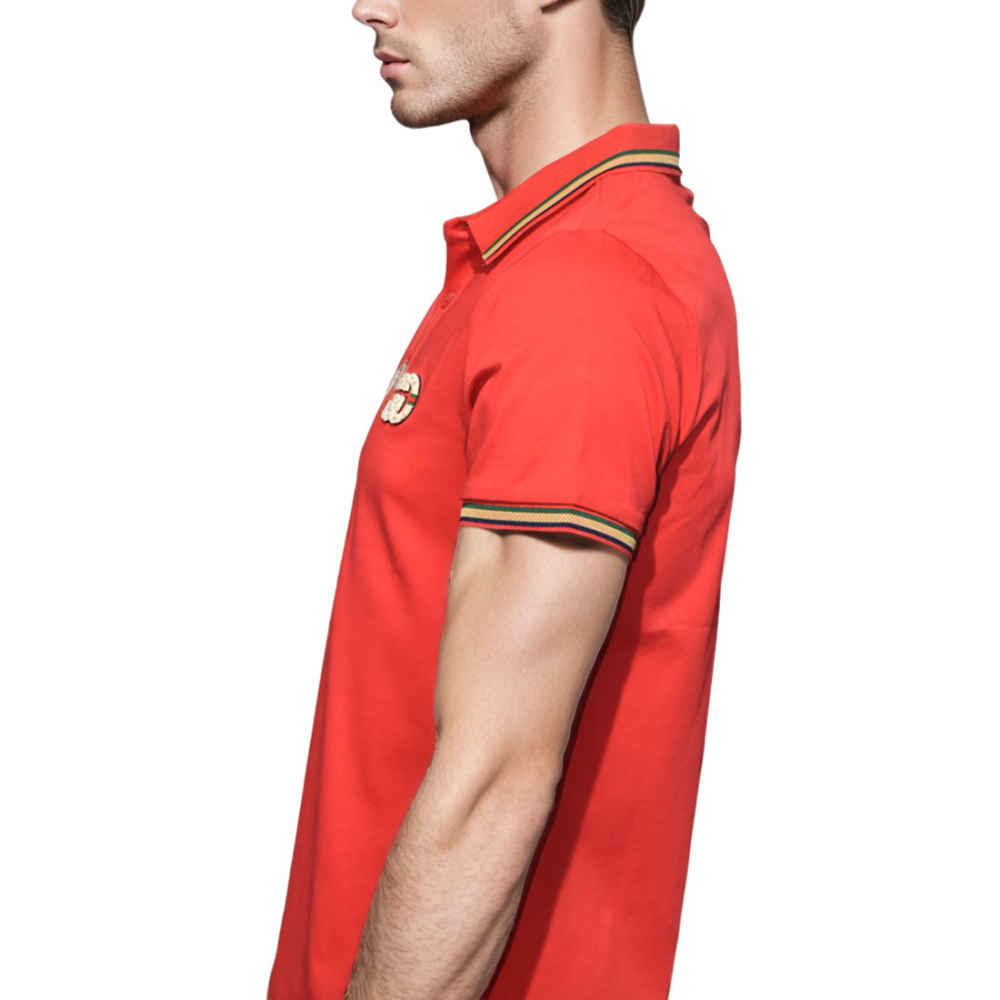 Gucci Embossed Logo Red Premium Quality T-shirt-thumb-3