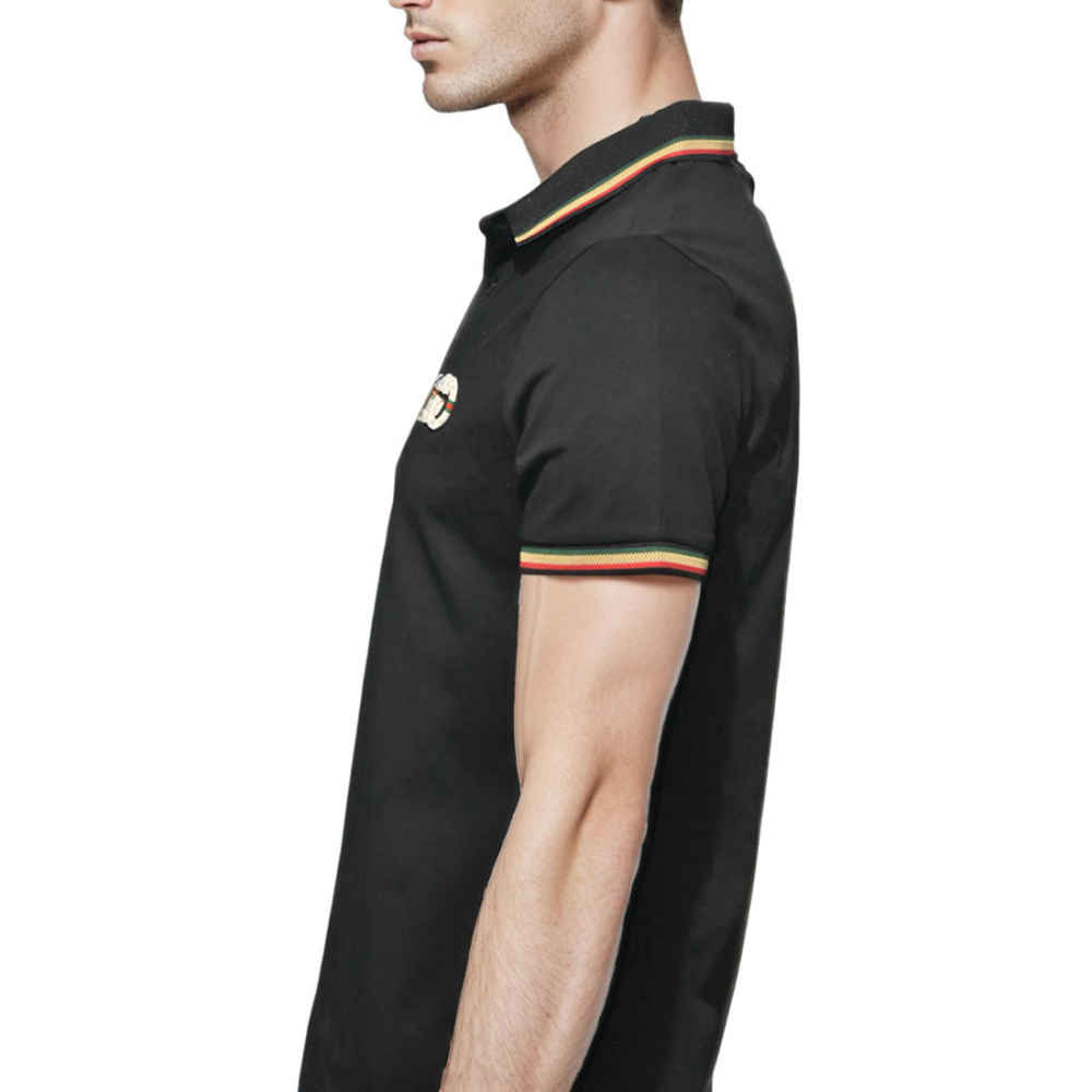 Gucci Embossed Logo Black Premium Quality T-shirt-thumb-3