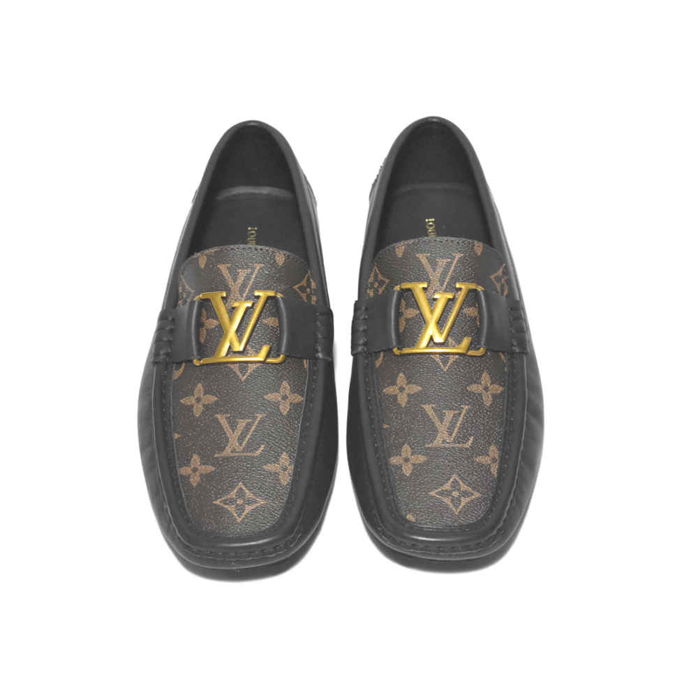 Louis Vuitton Black & Brown Premium Quality Loafer-3