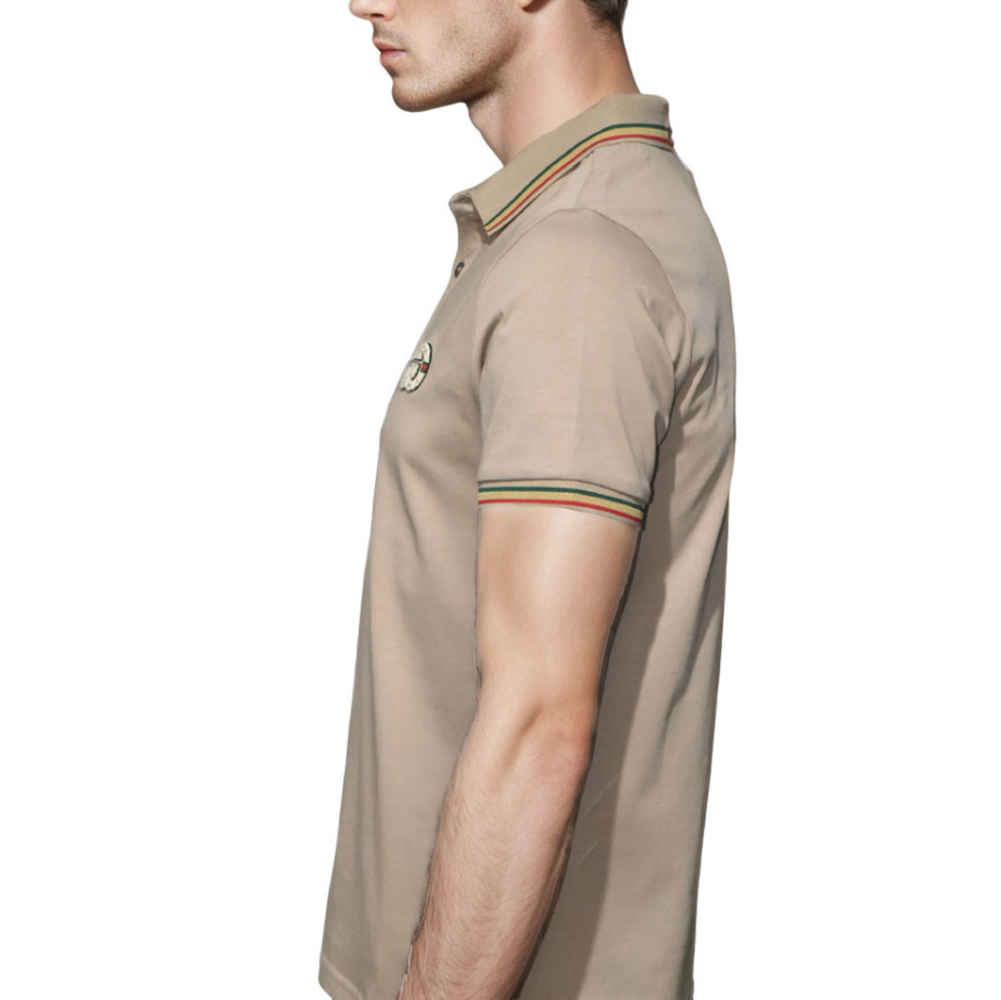 Gucci Embossed Logo Brown Premium Quality T-shirt-thumb-3