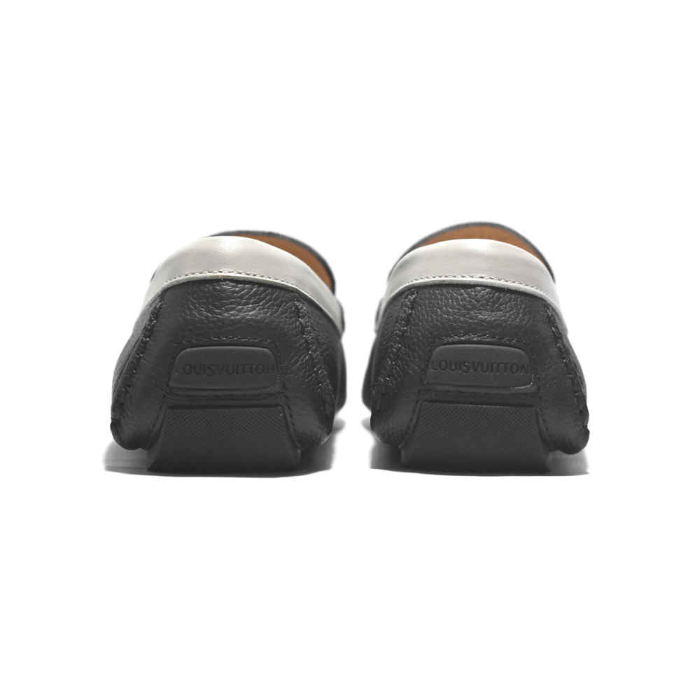 Louis Vuitton Black & Grey Premium Quality Loafer-thumb-4
