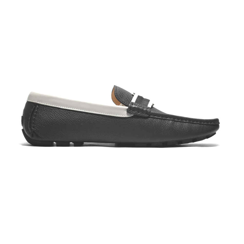 Louis Vuitton Black & Grey Premium Quality Loafer-thumb-2
