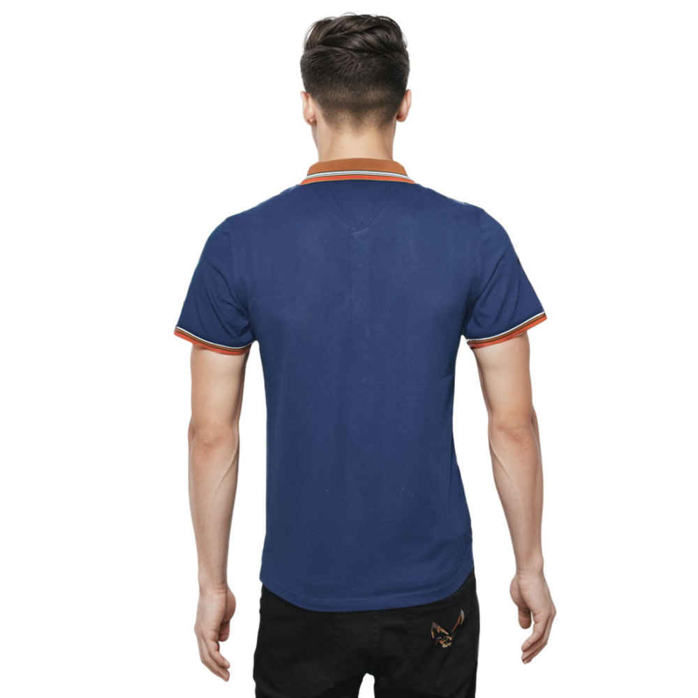Burberry Embossed Logo Navy Blue Premium T-shirt-thumb-1