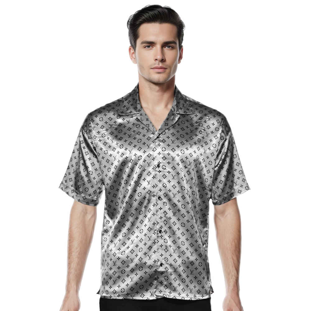 Louis Vuitton Grey Premium Quality Shirt-thumb-0