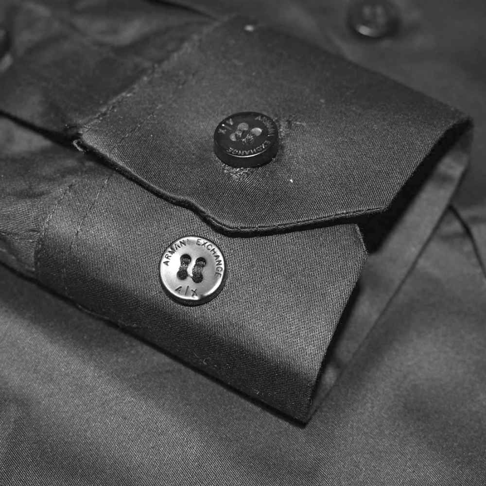 Armani Exchange Black Premium Logo Print Kids Shirt-5