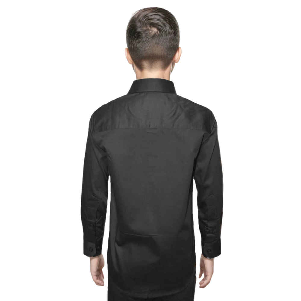 Armani Exchange Black Premium Logo Print Kids Shirt-1