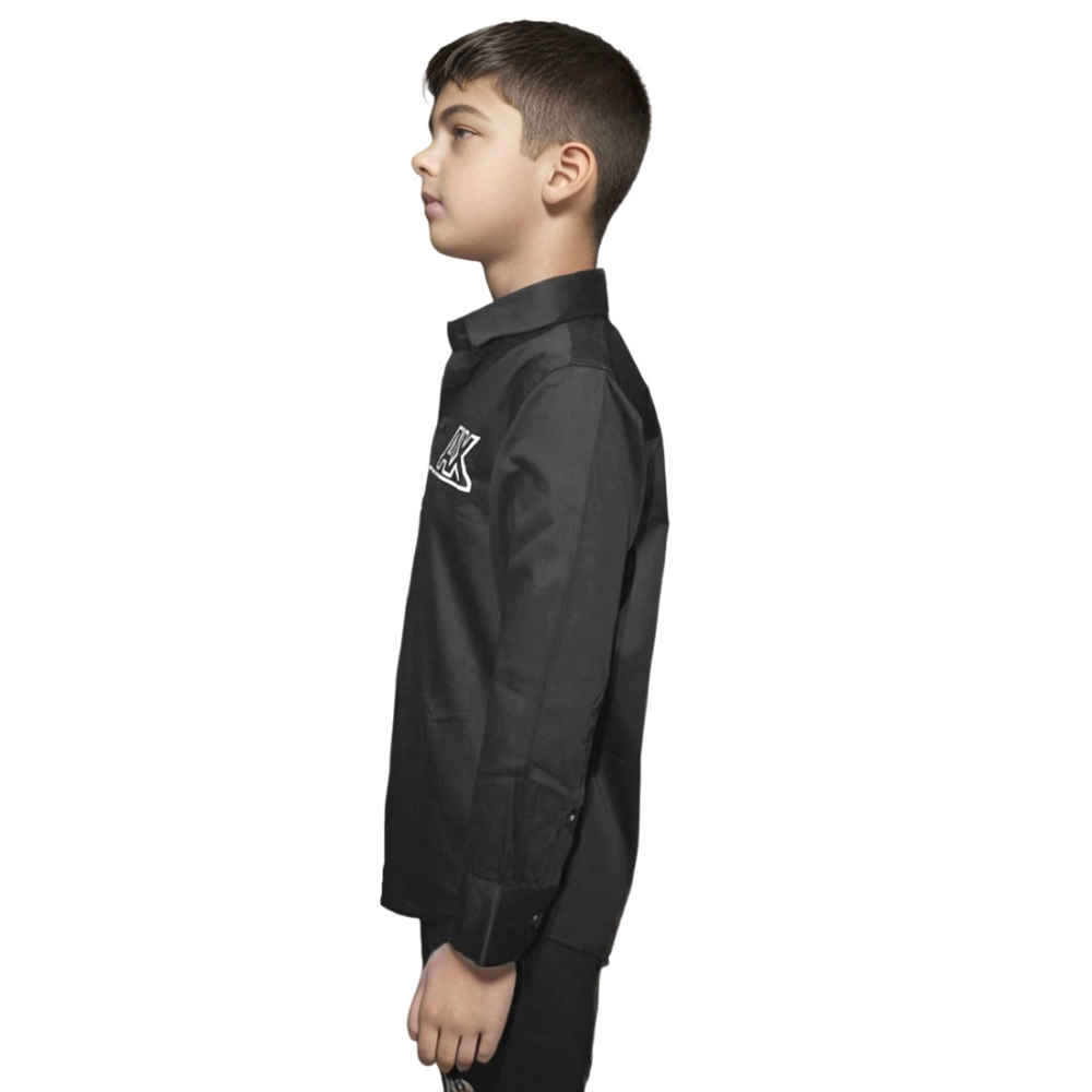 Armani Exchange Black Premium Logo Print Kids Shirt-2