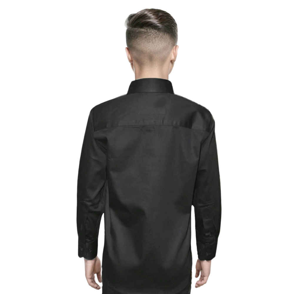 Gucci Bee Embroidered Black Kids Shirt-1