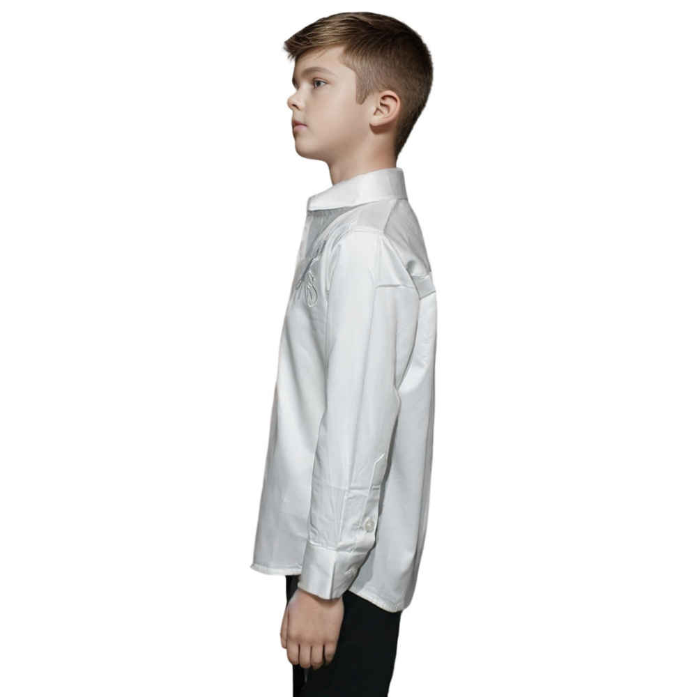 Gucci Bee Embroidered White Kids Shirt-2