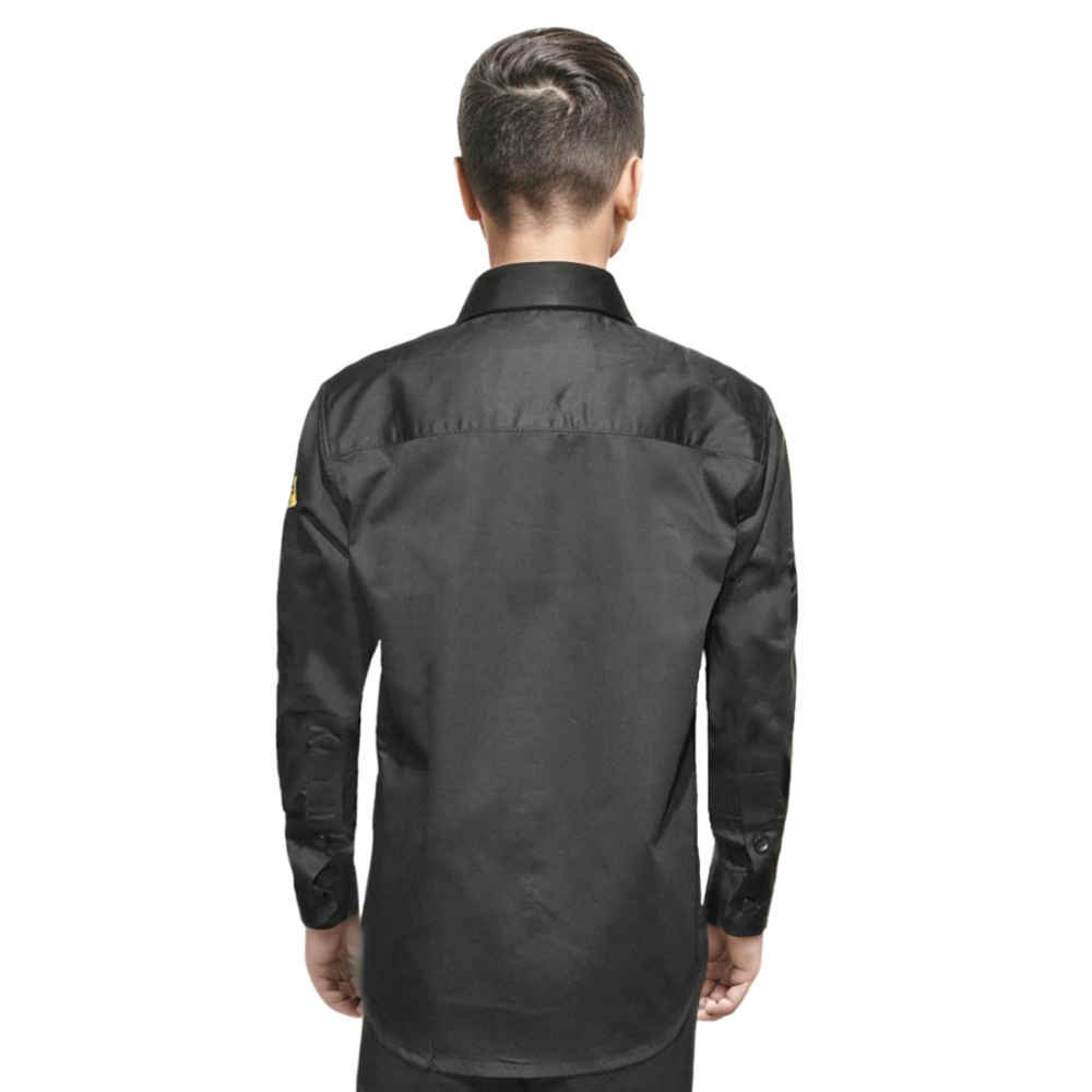 Versace Baroque-print Black Kids Shirt-1