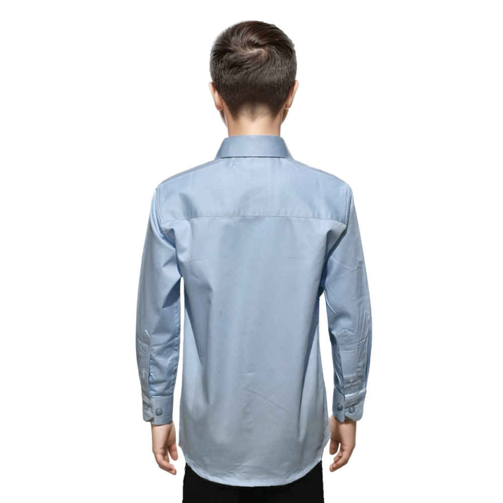 Burberry Embroidered Premium Sky Blue Kids Shirt-1