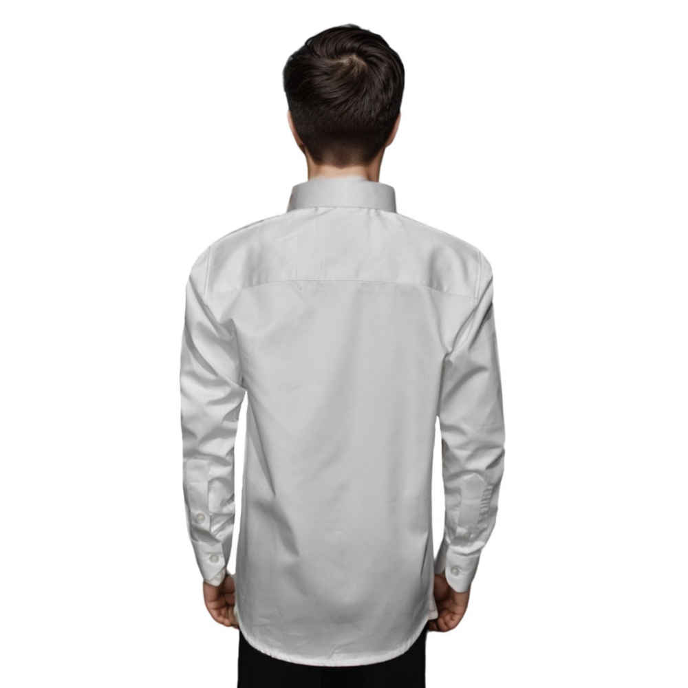 Burberry Embroidered Premium White Kids Shirt-1