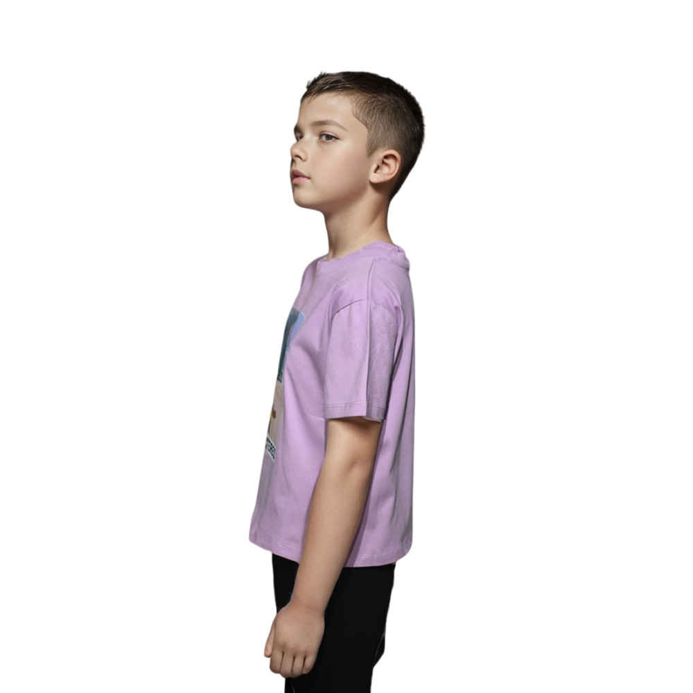 Fendi Teddy Print Purple Kids T-shirt-2