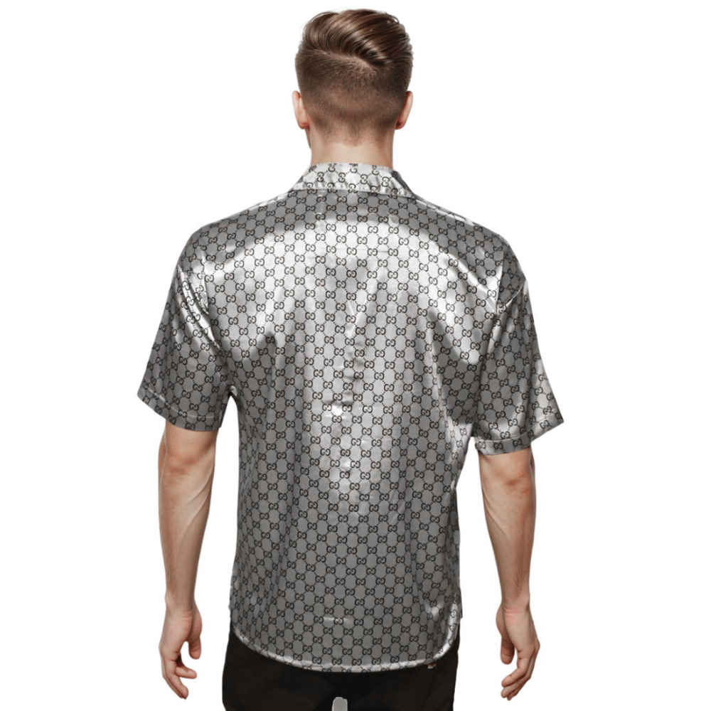 Gucci GG Printed Grey Shirt-1