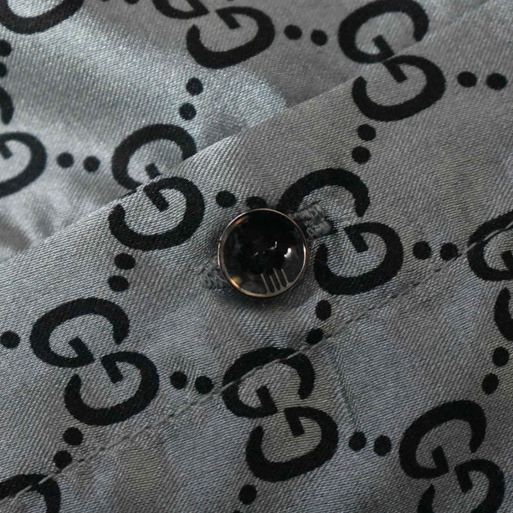 Gucci GG Printed Grey Shirt-4