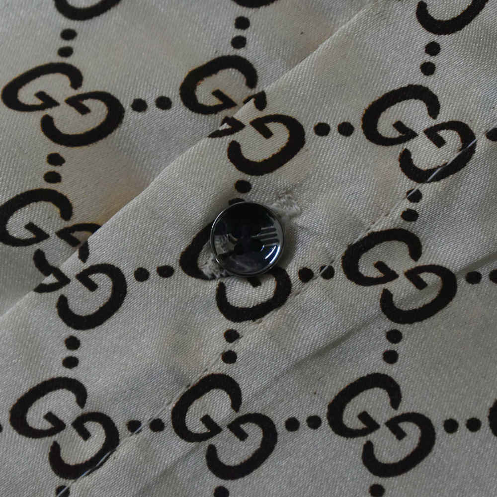 Gucci GG Printed Cream Shirt-thumb-4