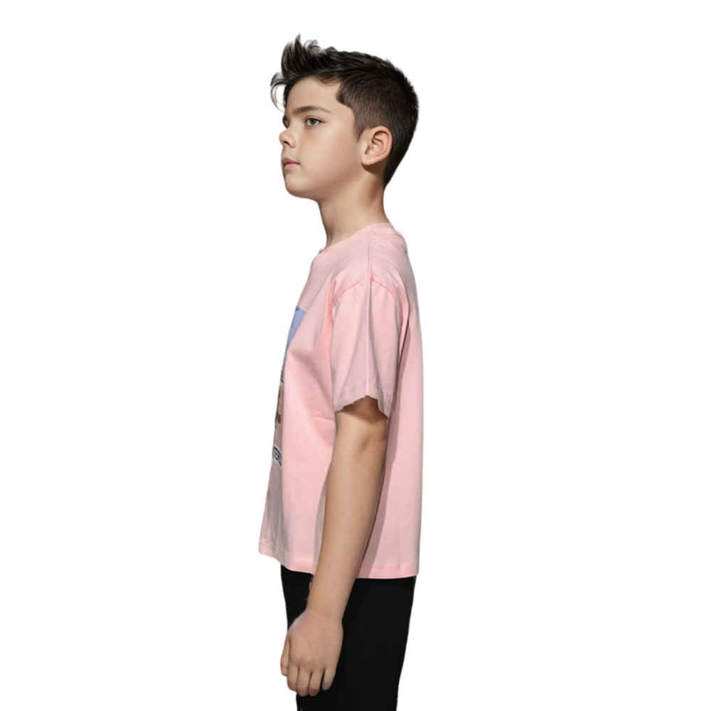 Fendi Teddy Print Pink Kids T-shirt-2