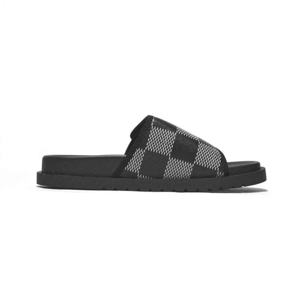 Louis Vuitton Black Premium Quality Men's Flip-flops-2