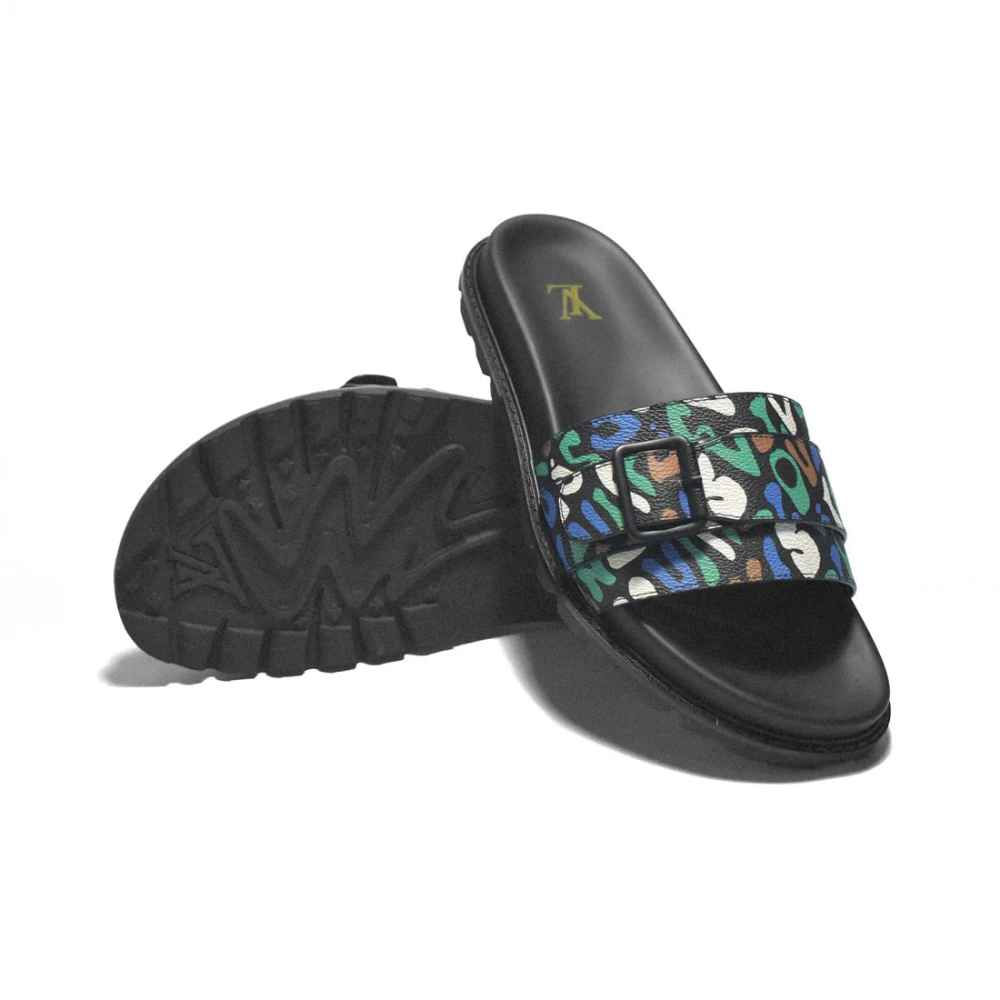 Louis Vuitton Black Premium Quality Men's Flip-flops-6