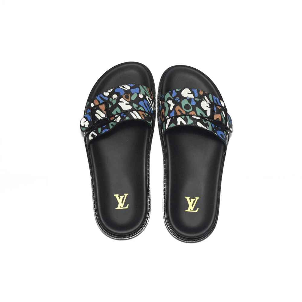 Louis Vuitton Black Premium Quality Men's Flip-flops-3