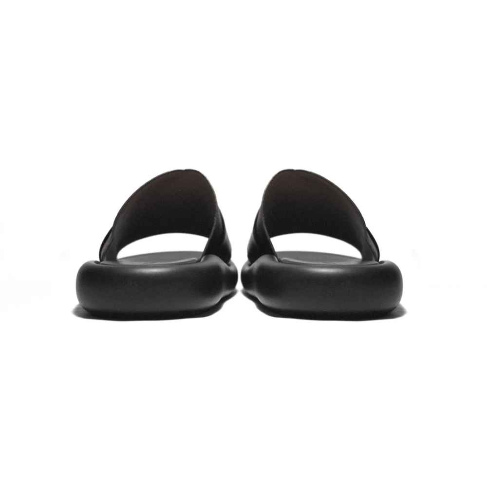 Louis Vuitton Brown & Black Premium Quality Men's Logo Flip-flops-5