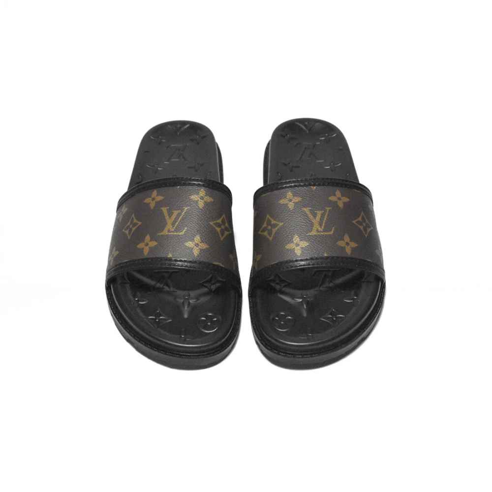 Louis Vuitton Brown & Black Premium Quality Men's Flip-Flops-4