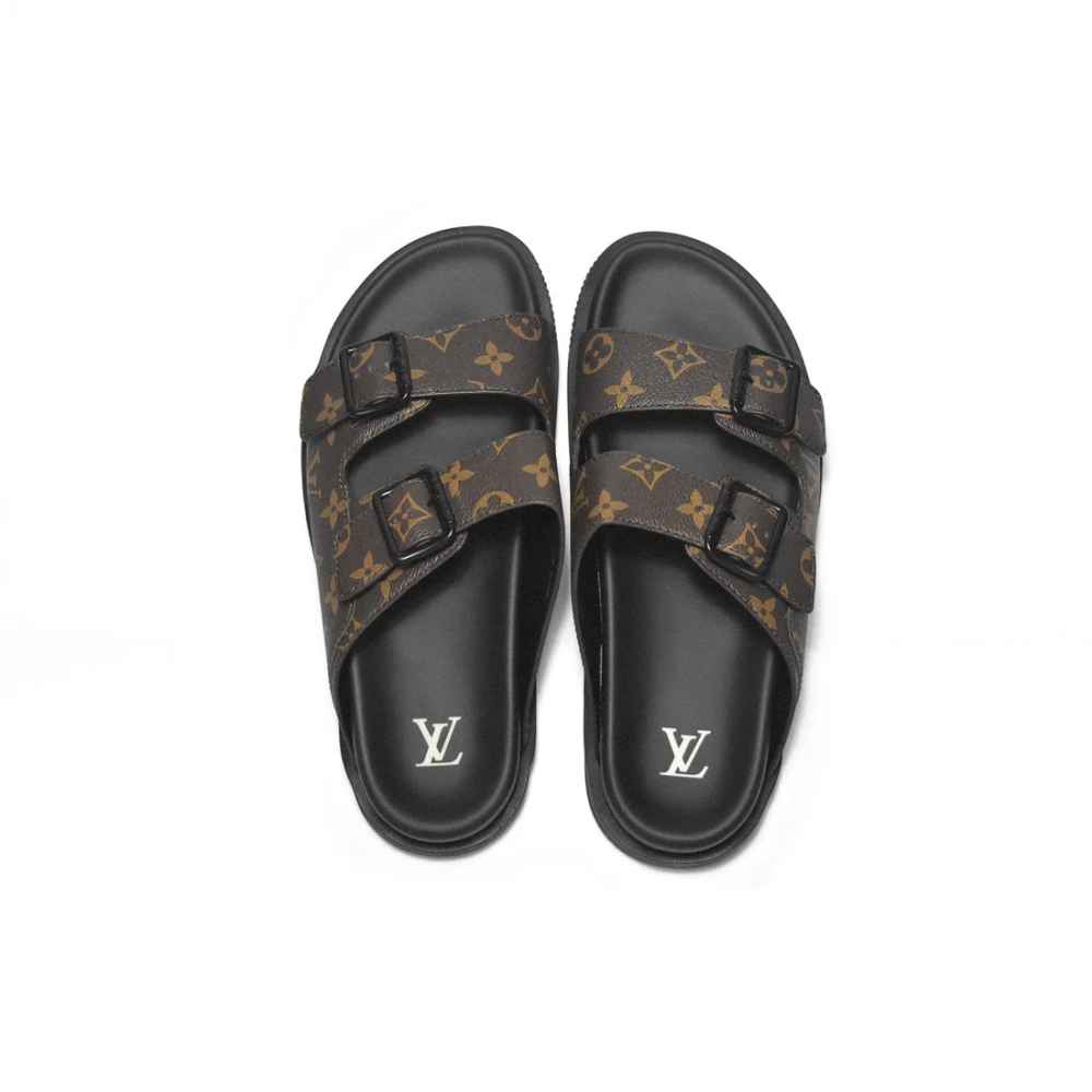Louis Vuitton Black Premium Quality Men's Flip-flops-thumb-3