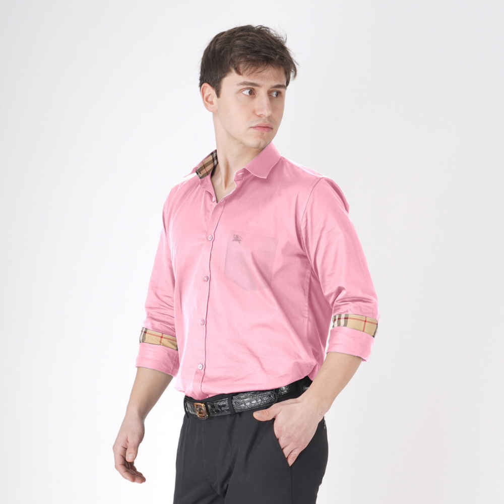 Burberry Pink Premium Quality Shirt-thumb-3