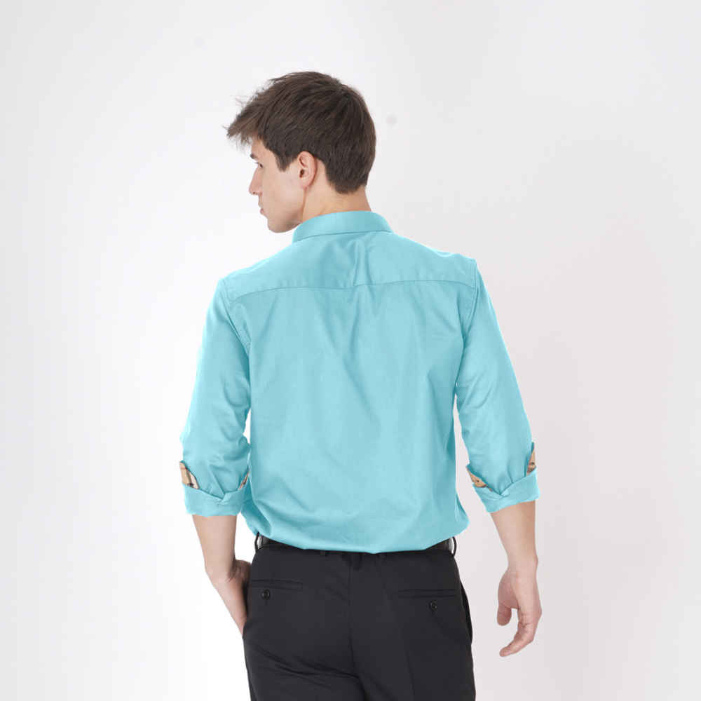 Burberry Mint Blue Premium Quality Shirt-1