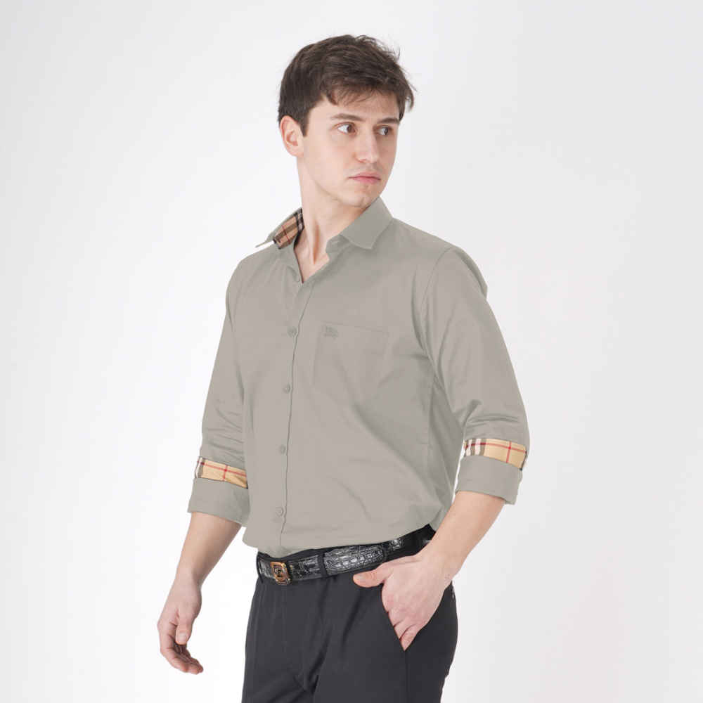 Burberry Beige Premium Quality Shirt-3