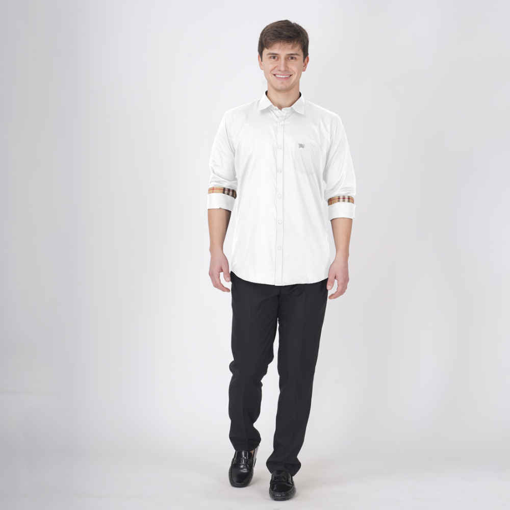 Burberry White Premium Quality Shirt-thumb-4