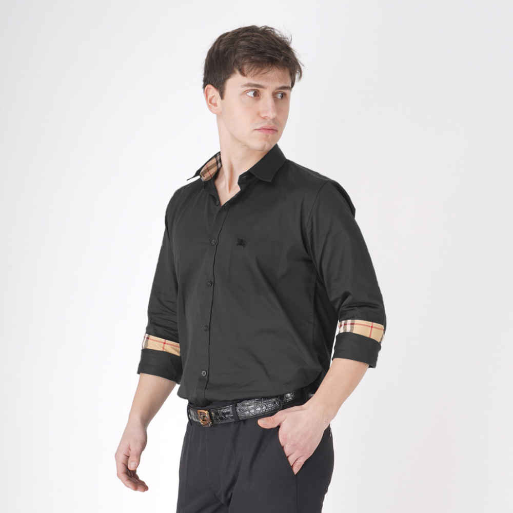 Burberry Black Premium Quality Shirt-thumb-3