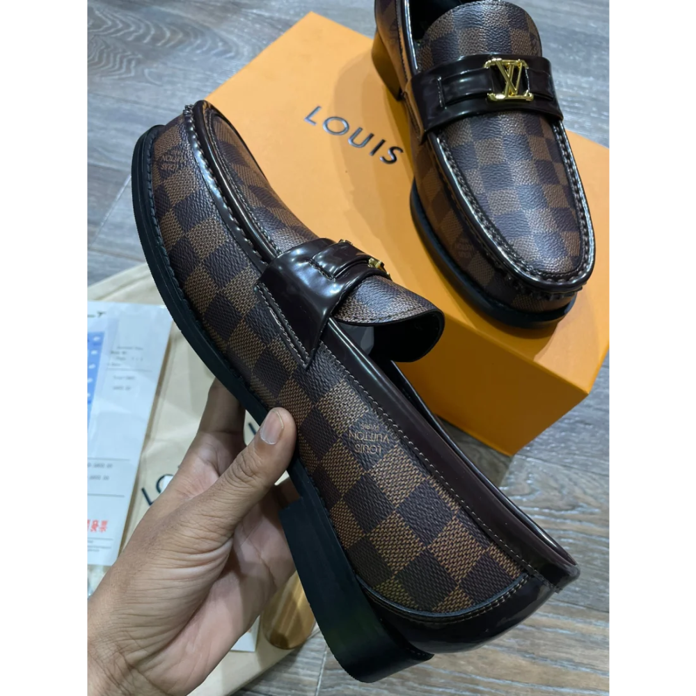 Louis Vuitton Brown Premium Quality Loafers-4