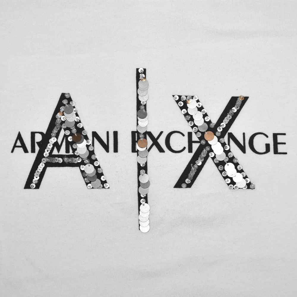 Armani Exchange White Premium Quality Women T-shirt-3