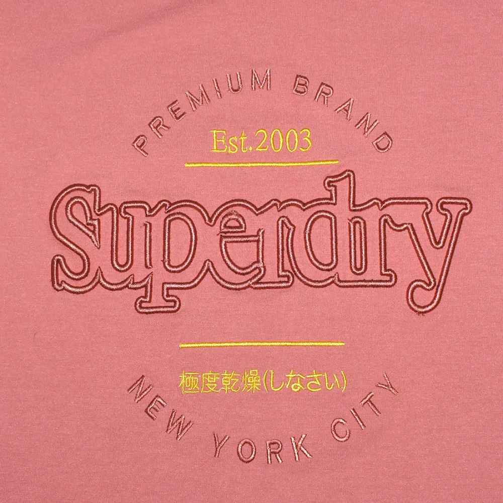 Superdry Pink Premium Quality Women T-shirt-thumb-3