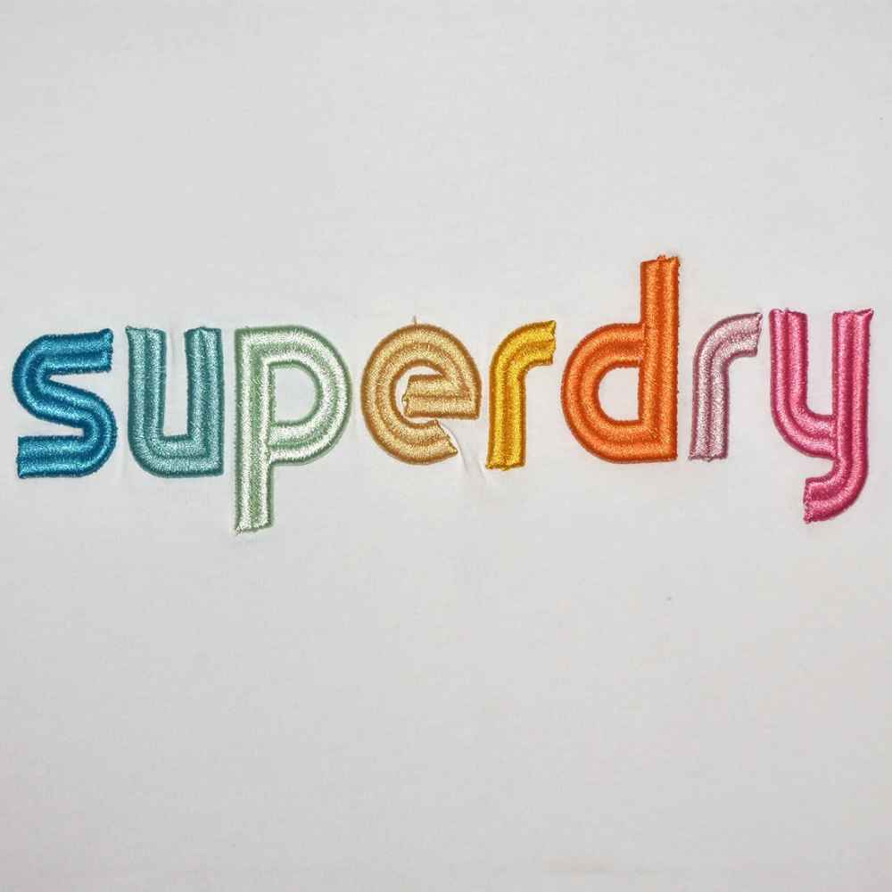 Superdry White Premium Quality Women T-shirt-3