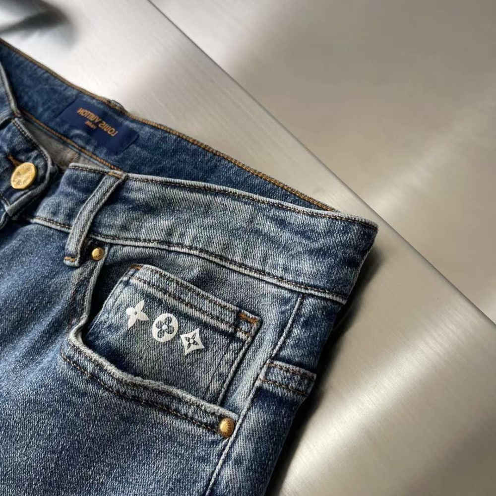 Louis Vuitton Blue Premium Quality Jeans-2