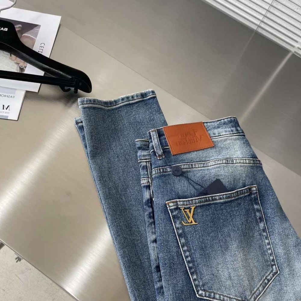 Louis Vuitton Blue Premium Quality Jeans-3