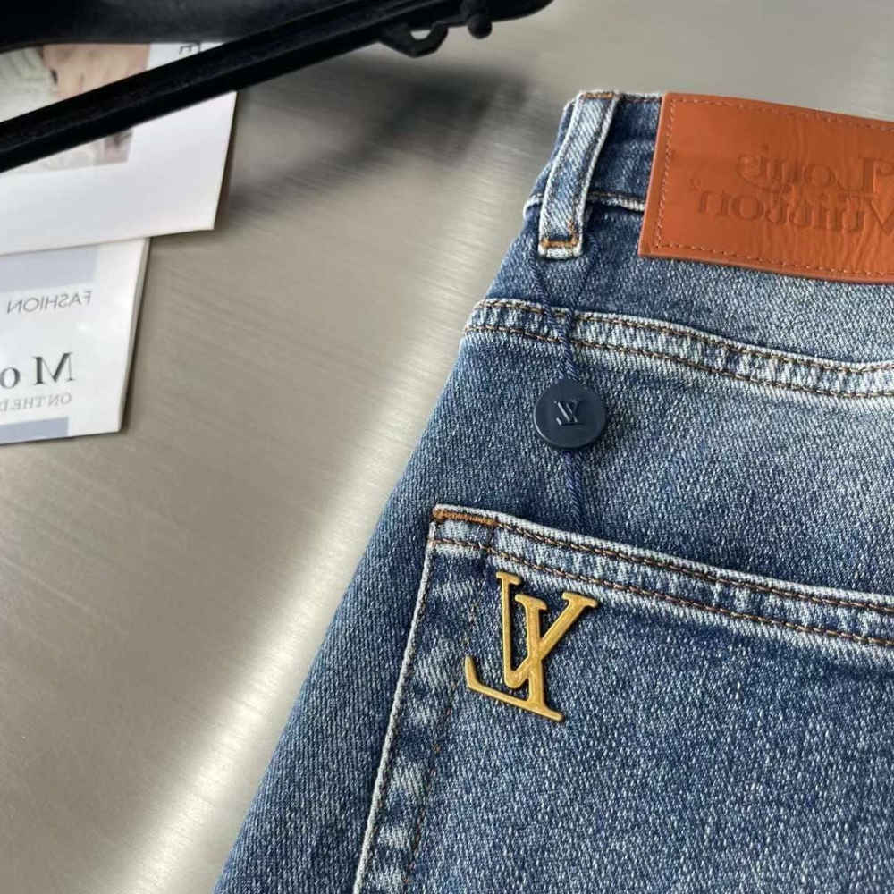 Louis Vuitton Blue Premium Quality Jeans-4