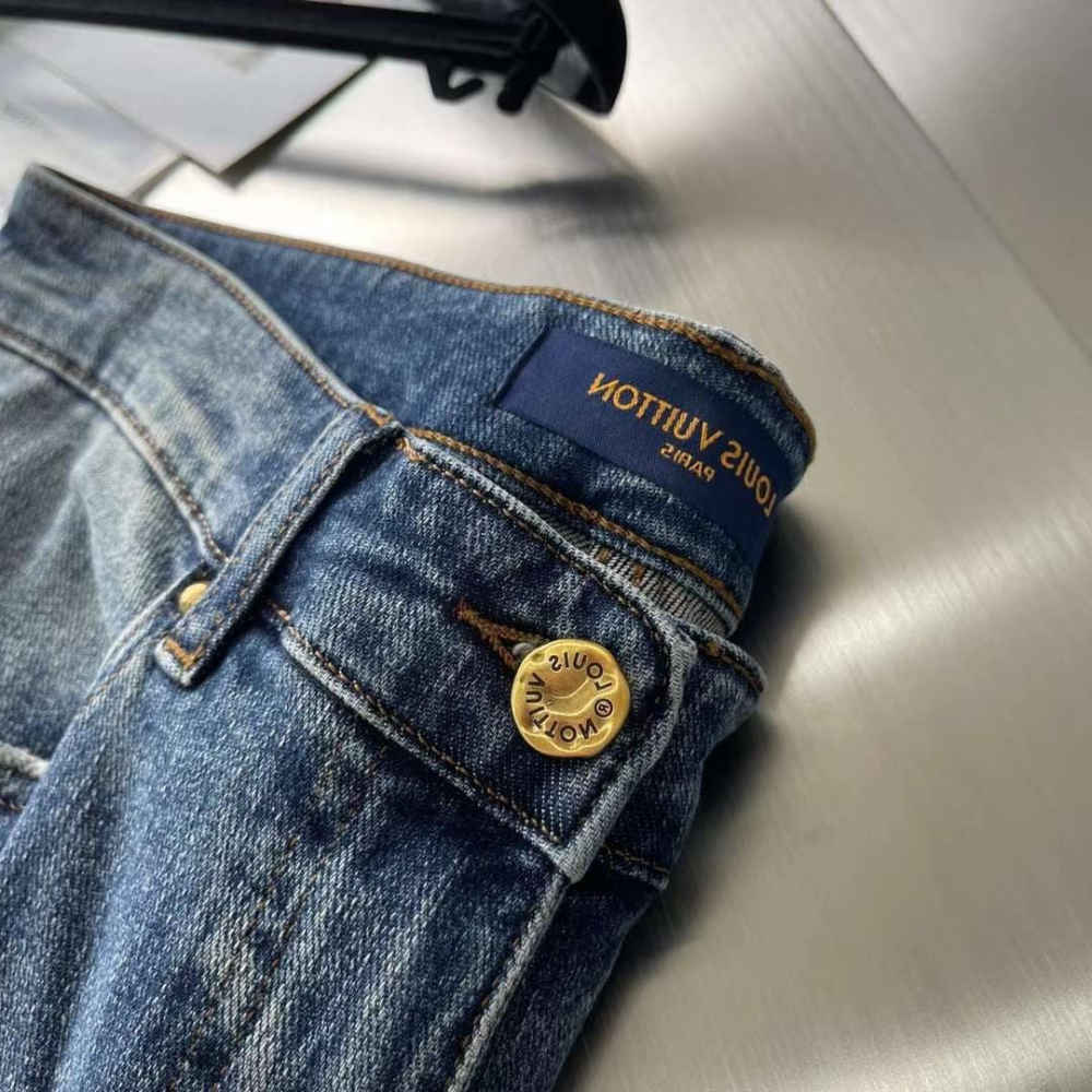Louis Vuitton Blue Premium Quality Jeans-6