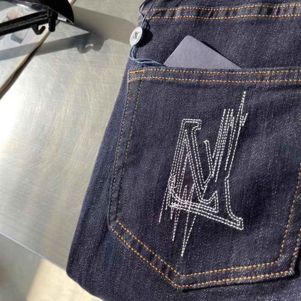 Louis Vuitton Blue Premium Quality Jeans-3