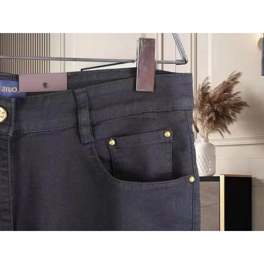 Louis Vuitton Black Premium Quality Jeans-thumb-4