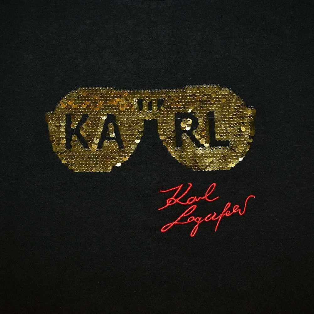 Karl Lagerfeld Black Premium Quality Women T-shirt-thumb-3