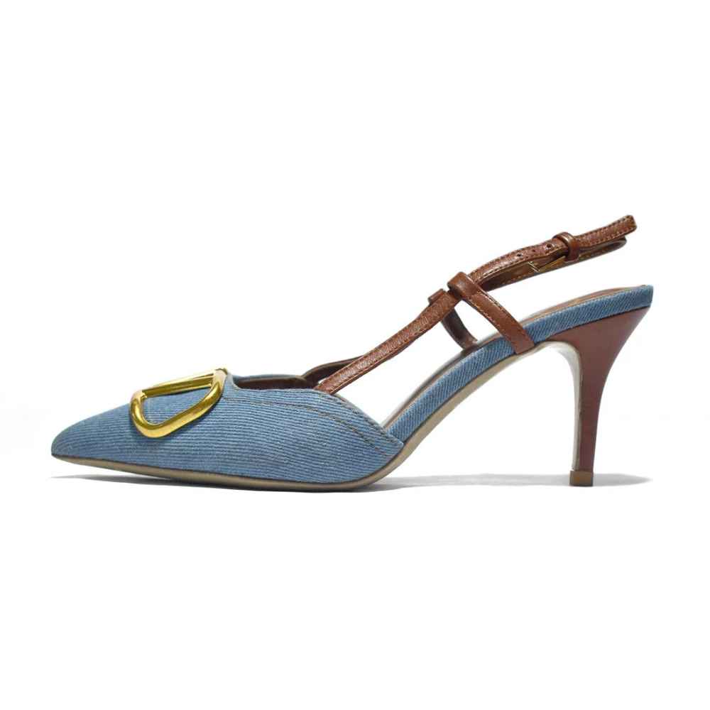 Valentino Sky Blue Premium Quality Heels Sandals-1