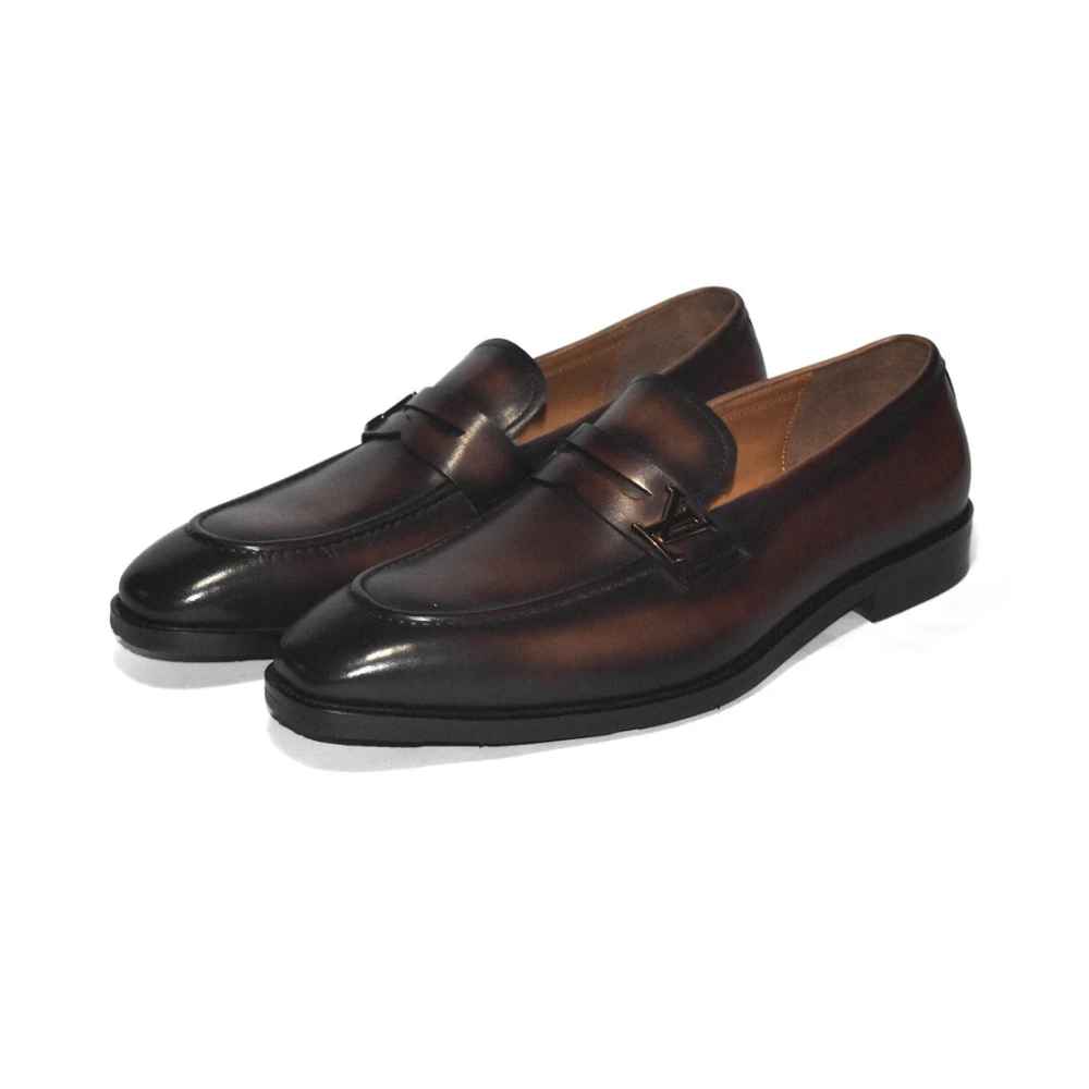 Louis Vuitton Brown Premium Quality Loafers-thumb-0