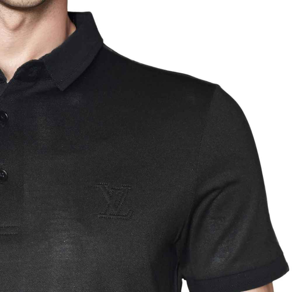 Louis Vuitton Embroidery Logo Black Premium T-shirt-4