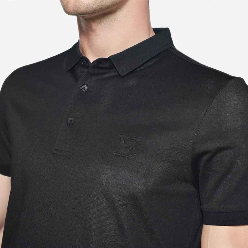 Louis Vuitton Embroidery Logo Black Premium T-shirt-2